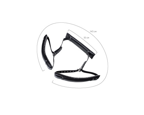 Черные кожаные стропы для фиксации Anonymo