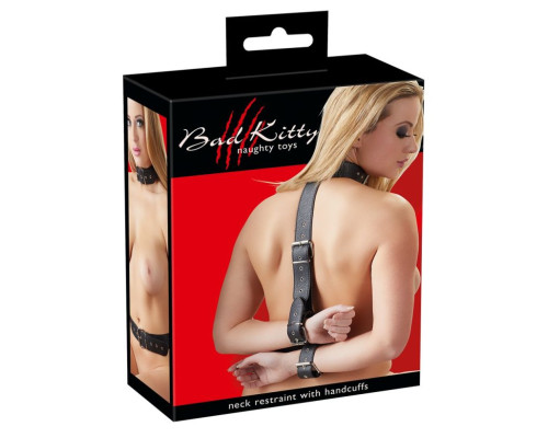 Фиксация на шею и запястья Bad Kitty Neck and Hand Restraints