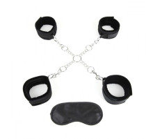 Комплект из 4 чёрных манжет и крестообразного соединителя