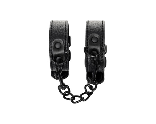 Узкие черные наручники на сцепке