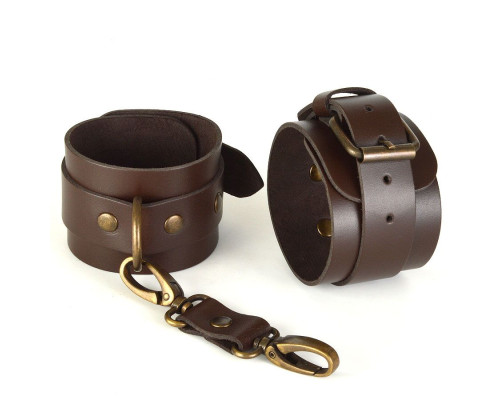 Коричневые наручники IDEAL
