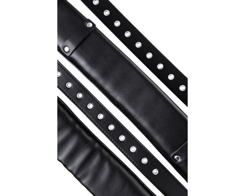 Черные кожаные стропы для фиксации Anonymo