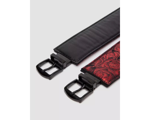 Красно-черные наручники Reversible Faux Leather Wrist Cuffs