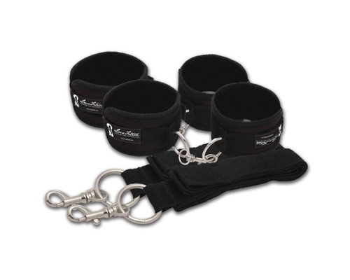 Черный набор фиксаций на кровати Classic Bed Spreader