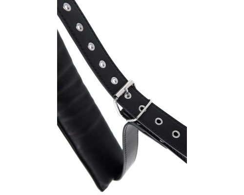 Черные кожаные стропы для фиксации Anonymo
