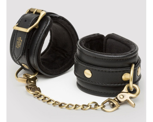 Черные наручники Bound to You Faux Leather Wrist Cuffs