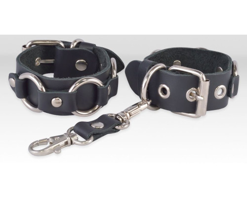 Черные кожаные наручники  Властелин колец