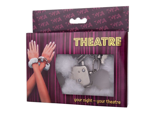 Наручники с белой меховой опушкой