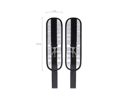 Черно-серебристые фиксаторы для рук на дверь Anonymo