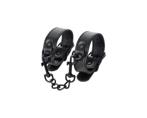Узкие черные наручники на сцепке