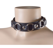 Черный кожаный ошейник  Властелин колец