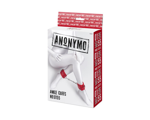 Красные оковы Anonymo из искусственной кожи