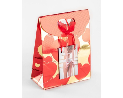 Бело-красные кожаные наручники с нежным мехом