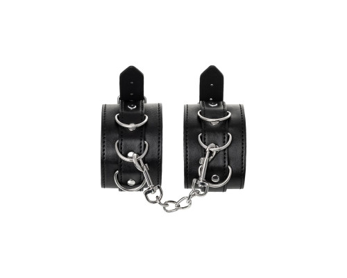 Черные оковы Anonymo из искусственной кожи