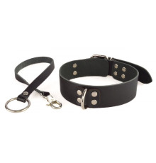 Черный ошейник  Новичок  с поводком