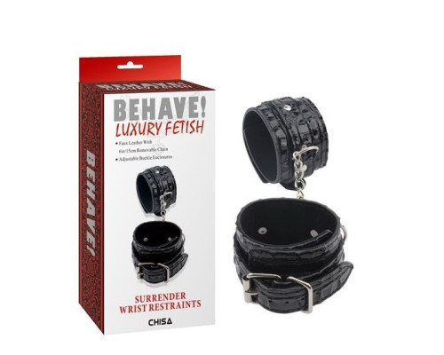 Черные наручники Surrender Wrist Restraints
