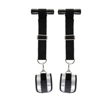 Черно-серебристые фиксаторы для рук на дверь Anonymo