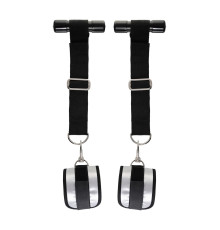 Черно-серебристые фиксаторы для рук на дверь Anonymo