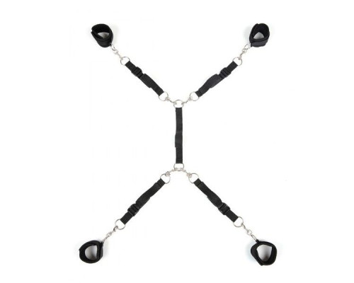 Черный набор фиксаций на кровати Classic Bed Spreader