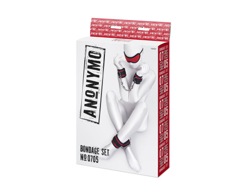 Красно-черный бондажный набор Anonymo