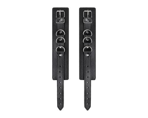 Черные оковы Anonymo из искусственной кожи