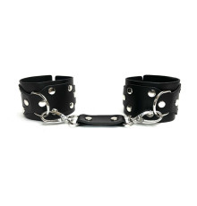 Черные кожаные наручники Sex Game