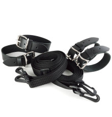 Черный комплект для растяжки на кровати «Новичок»