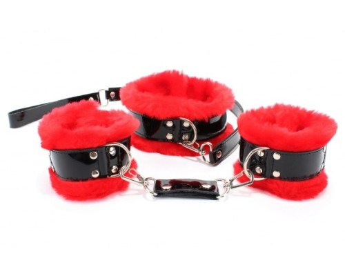 Набор с красным мехом BDSM Light