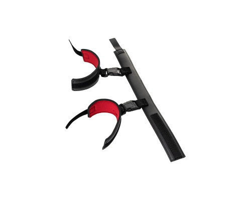 Черный ошейник с наручниками на липучках