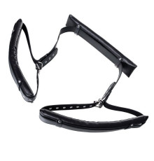 Черные кожаные стропы для фиксации Anonymo