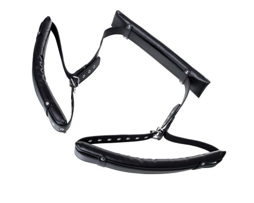 Черные кожаные стропы для фиксации Anonymo