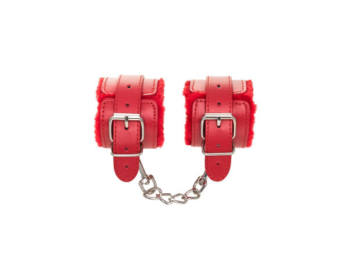 Красные наручники Anonymo из искусственной кожи