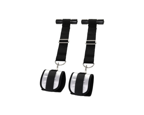 Черно-серебристые фиксаторы для рук на дверь Anonymo