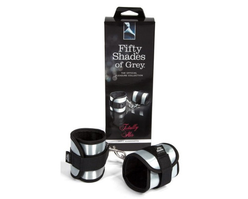 Серо-черные наручники Totally His