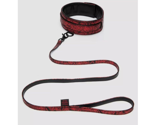 Стильный ошейник с поводком Reversible Faux Leather Collar and Lead