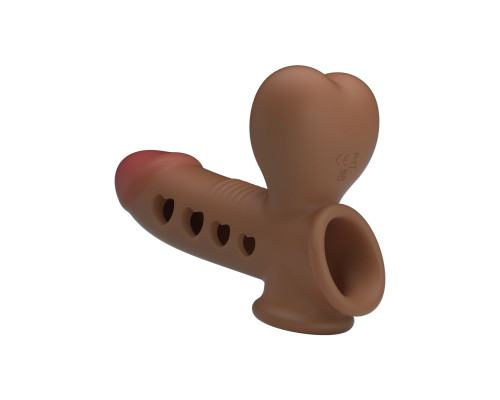 Насадка на пенис с эффектом расширения Tyronn - 16,1 см.