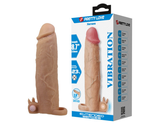 Телесная насадка на пенис Xerxes - 22 см.