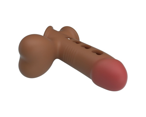 Насадка на пенис с эффектом расширения Tyronn - 16,1 см.