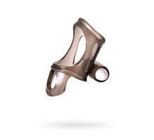 Дымчатая насадка на пенис Toyfa XLover с вибропулей