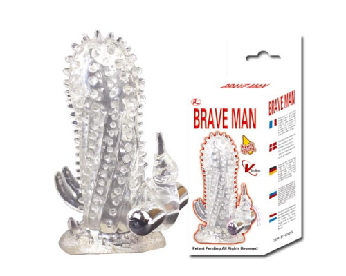 Насадка-удлинитель с пупырышками, усиками и вибрацией