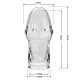 Прозрачная насадка на пенис Booker - 8 см.