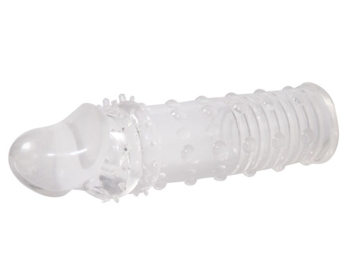 Прозрачная насадка на пенис Fun Extension - 16 см.