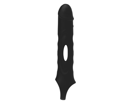 Черная насадка-удлинитель Vibrating Extender With Remote с вибрацией