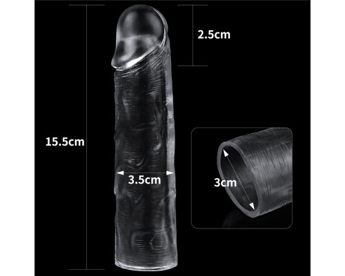 Прозрачная насадка-удлинитель Flawless Clear Penis Sleeve Add 1 - 15,5 см.
