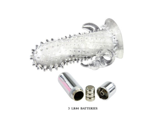 Насадка-удлинитель с пупырышками, усиками и вибрацией