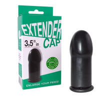 Чёрный латексный удлинитель пениса 3.5 in