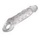 Прозразная закрытая насадка на пенис с поддержкой мошонки Clearly Ample Penis Enhancer - 22 см.