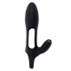 Черная насадка на пенис с вибрацией Nautilus