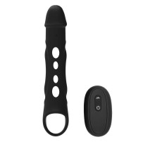 Черная насадка-удлинитель Vibrating Extender With Remote с вибрацией