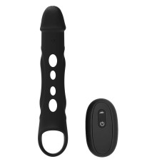 Черная насадка-удлинитель Vibrating Extender With Remote с вибрацией